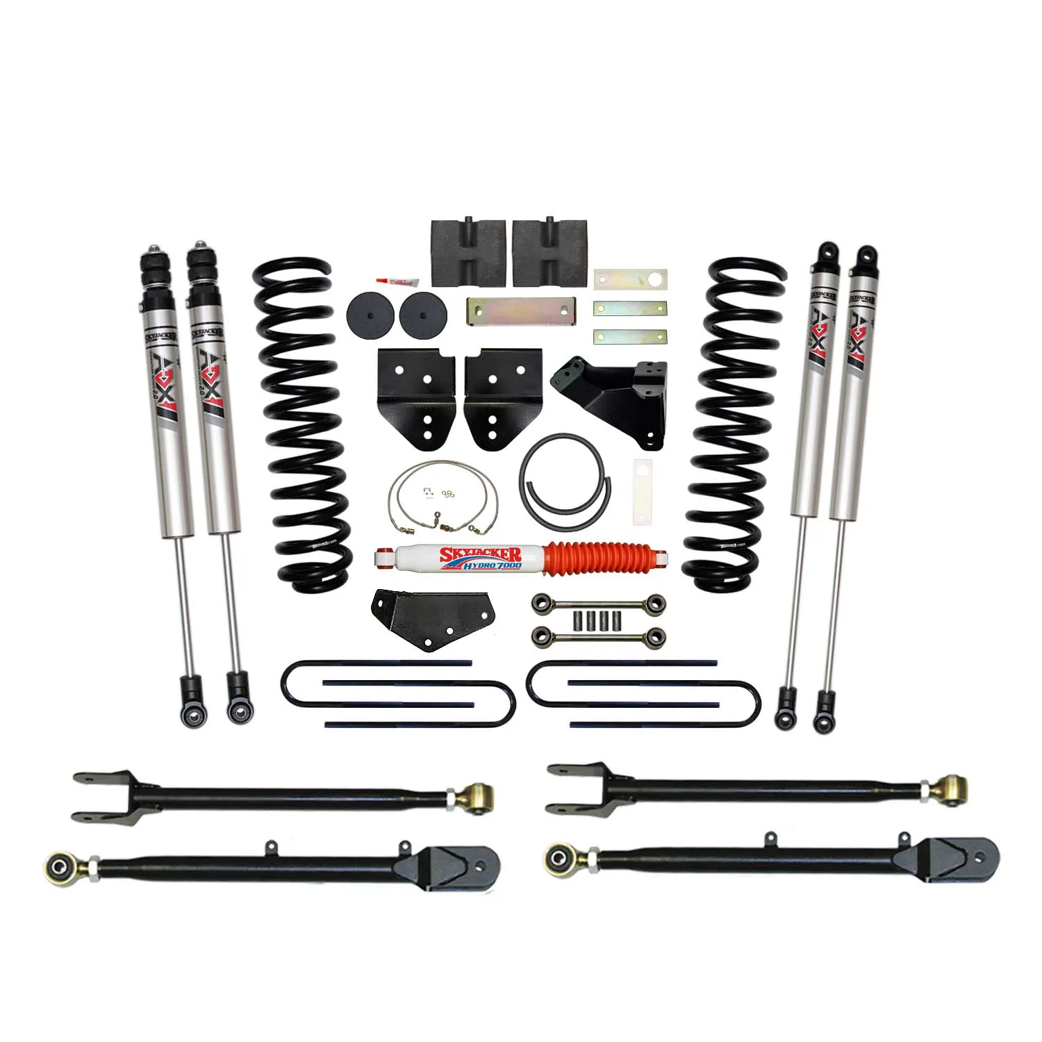 Skyjacker 6 in. Suspension Lift Kit With ADX M2.0 Aluminum Monotube Shocks.