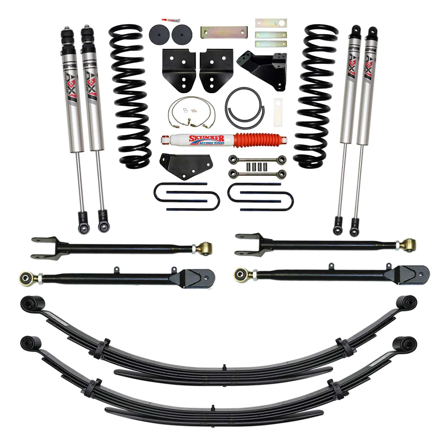 Skyjacker 6 in. Suspension Lift Kit With ADX M2.0 Aluminum Monotube Shocks.