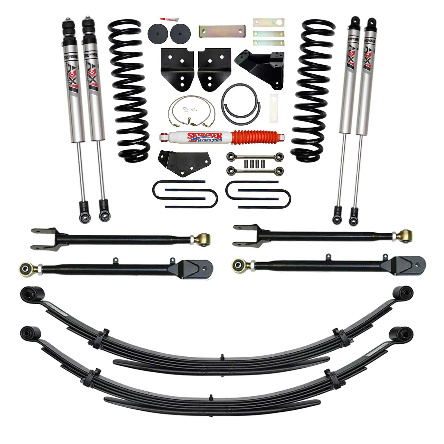 Skyjacker 6 in. Suspension Lift Kit With ADX M2.0 Aluminum Monotube Shocks.