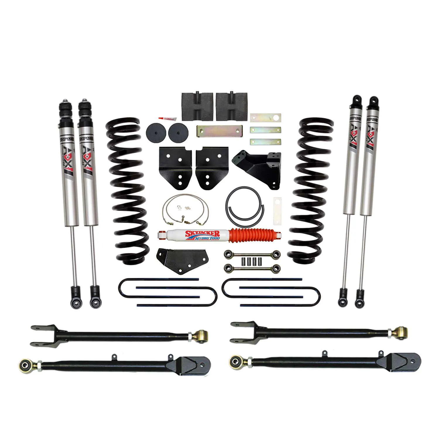 Skyjacker 6 in. Suspension Lift Kit With ADX M2.0 Aluminum Monotube Shocks.