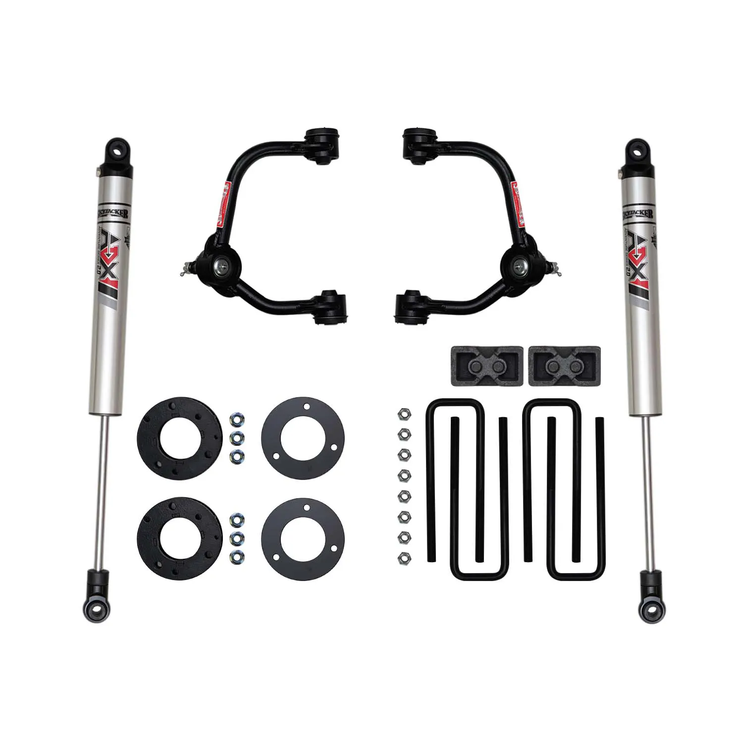 Skyjacker 3 in. Suspension Lift Kit With ADX M2.0 Aluminum Monotube Shocks.