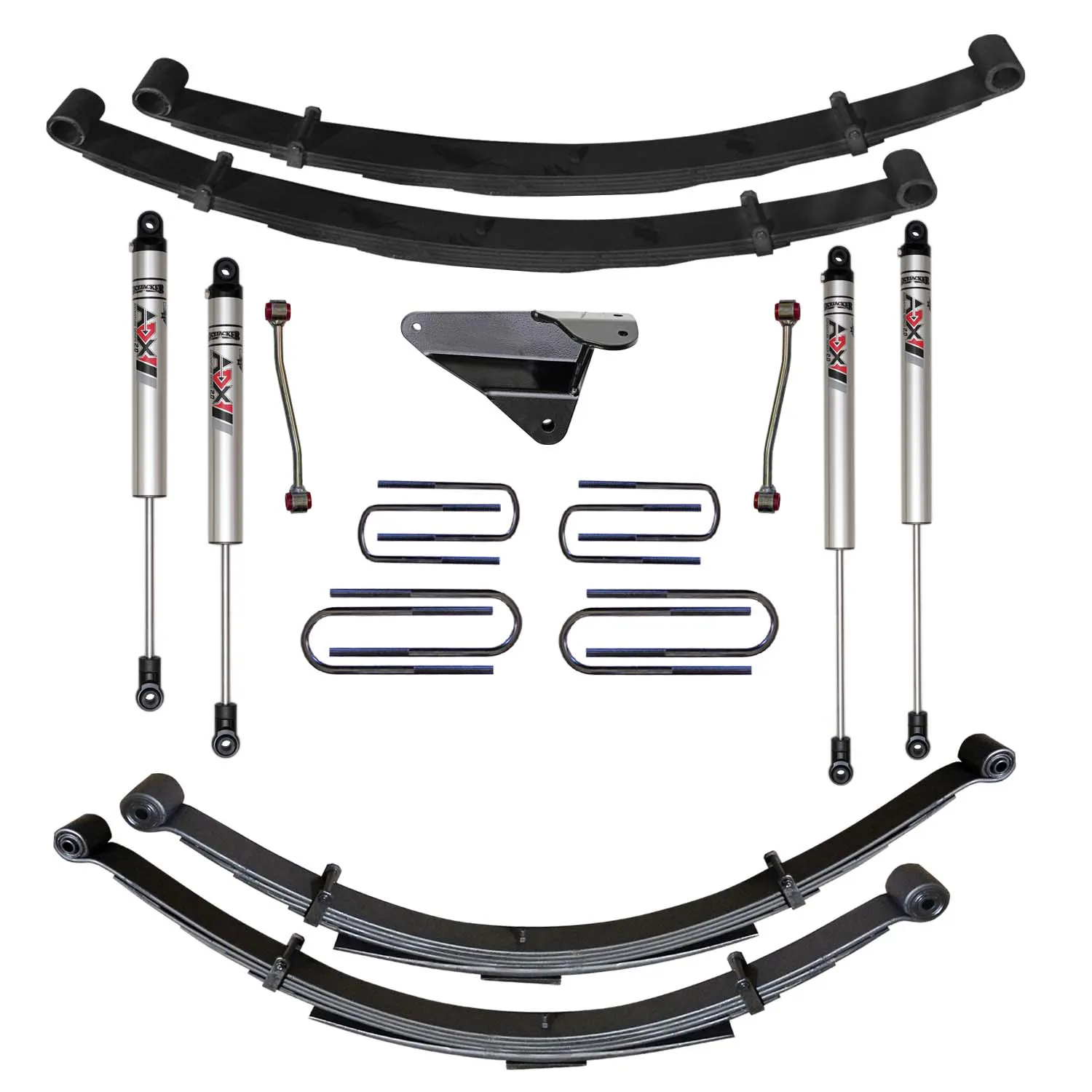 Skyjacker 4 in. Suspension Lift Kit With ADX M2.0 Aluminum Monotube Shocks.