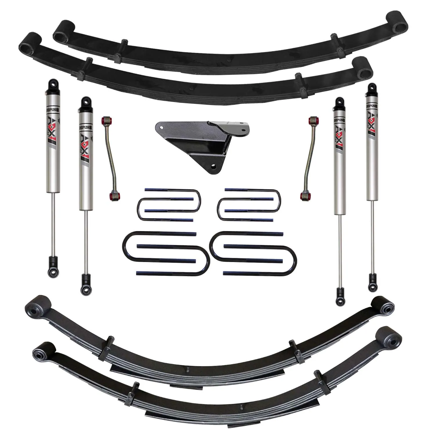 Skyjacker 4 in. Suspension Lift Kit With ADX M2.0 Aluminum Monotube Shocks.