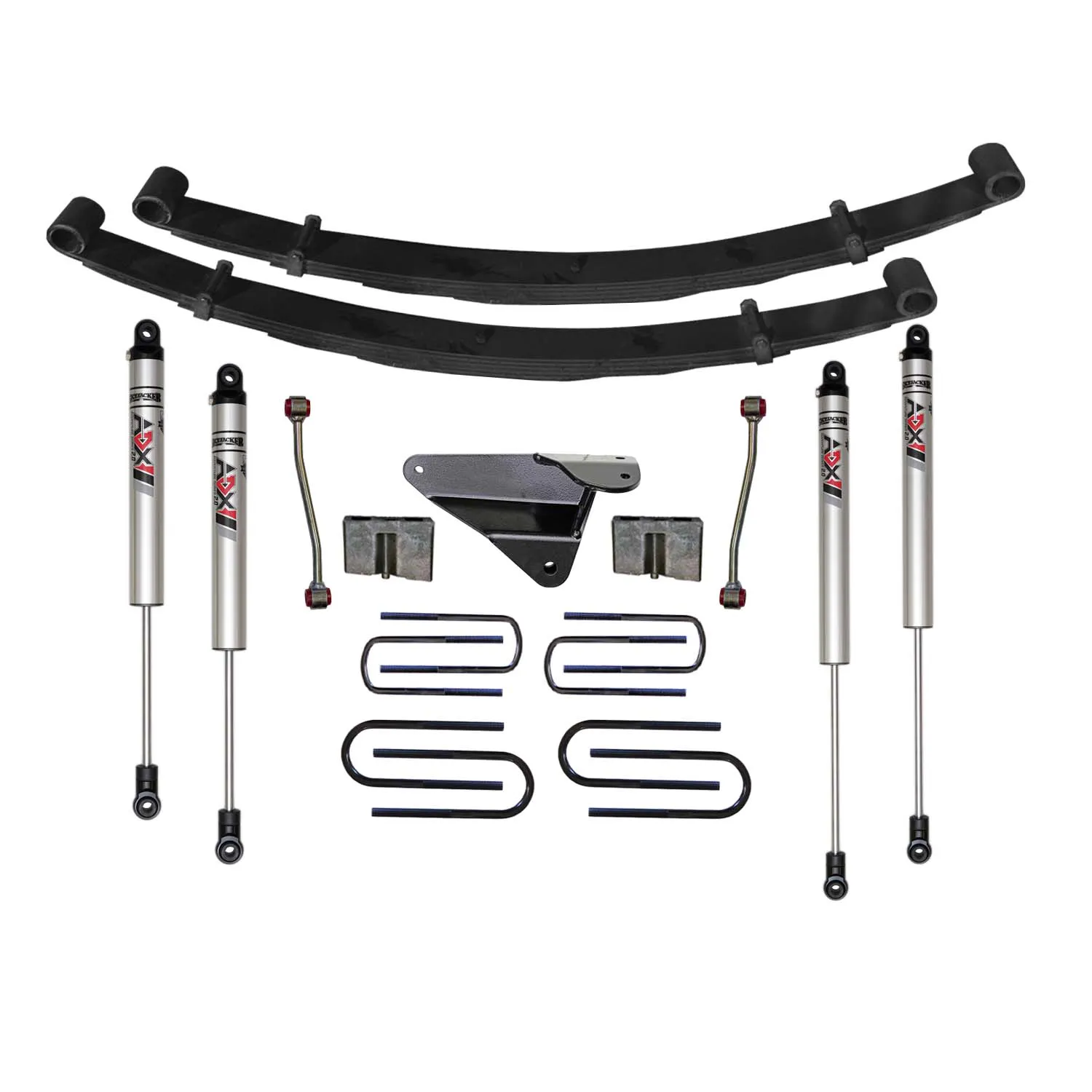 Skyjacker 4 in. Suspension Lift Kit With ADX M2.0 Aluminum Monotube Shocks.