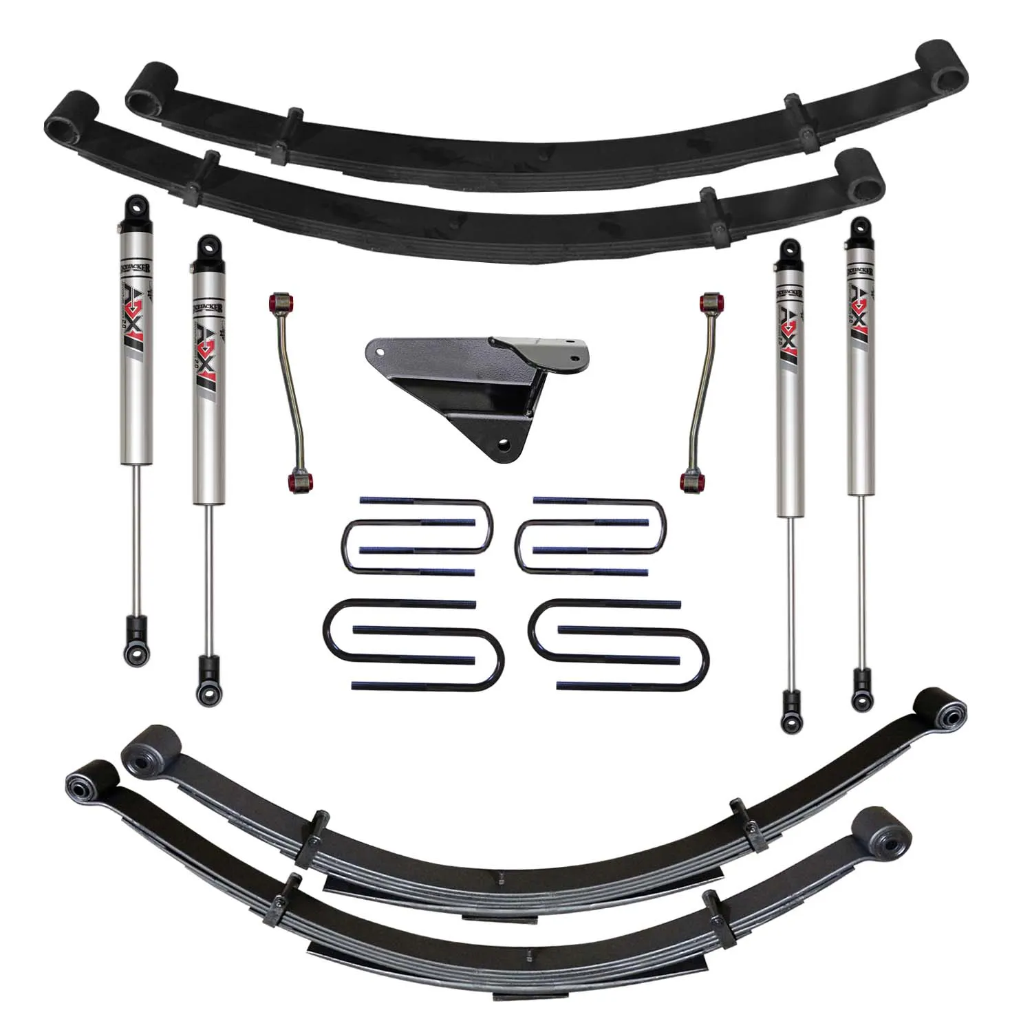 Skyjacker 4 in. Suspension Lift Kit With ADX M2.0 Aluminum Monotube Shocks.