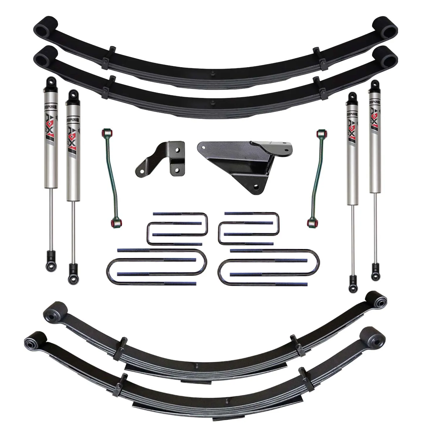 Skyjacker 6 in. Suspension Lift Kit With ADX M2.0 Aluminum Monotube Shocks.