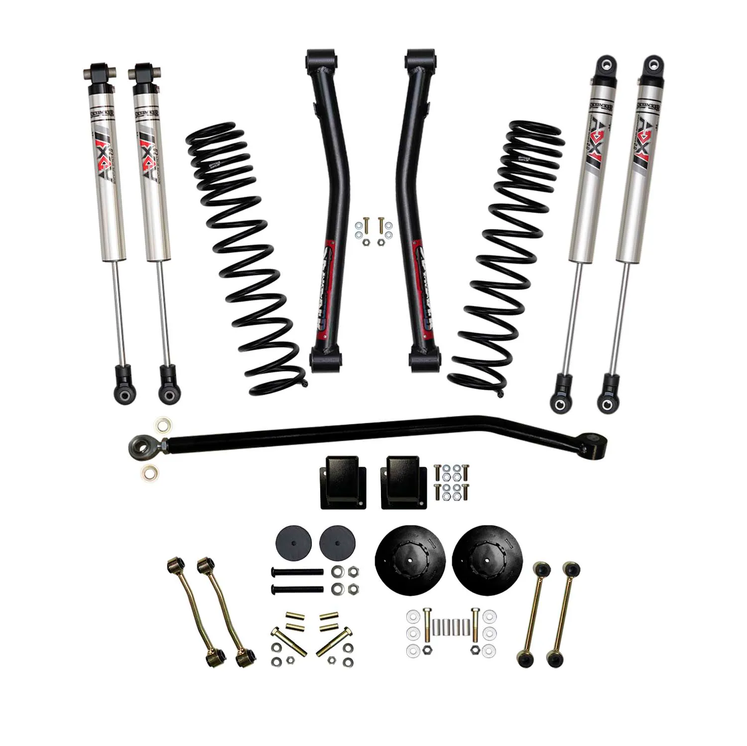Skyjacker 3.5 in. Suspension Lift Kit With ADX M2.0 Aluminum Monotube Shocks.
