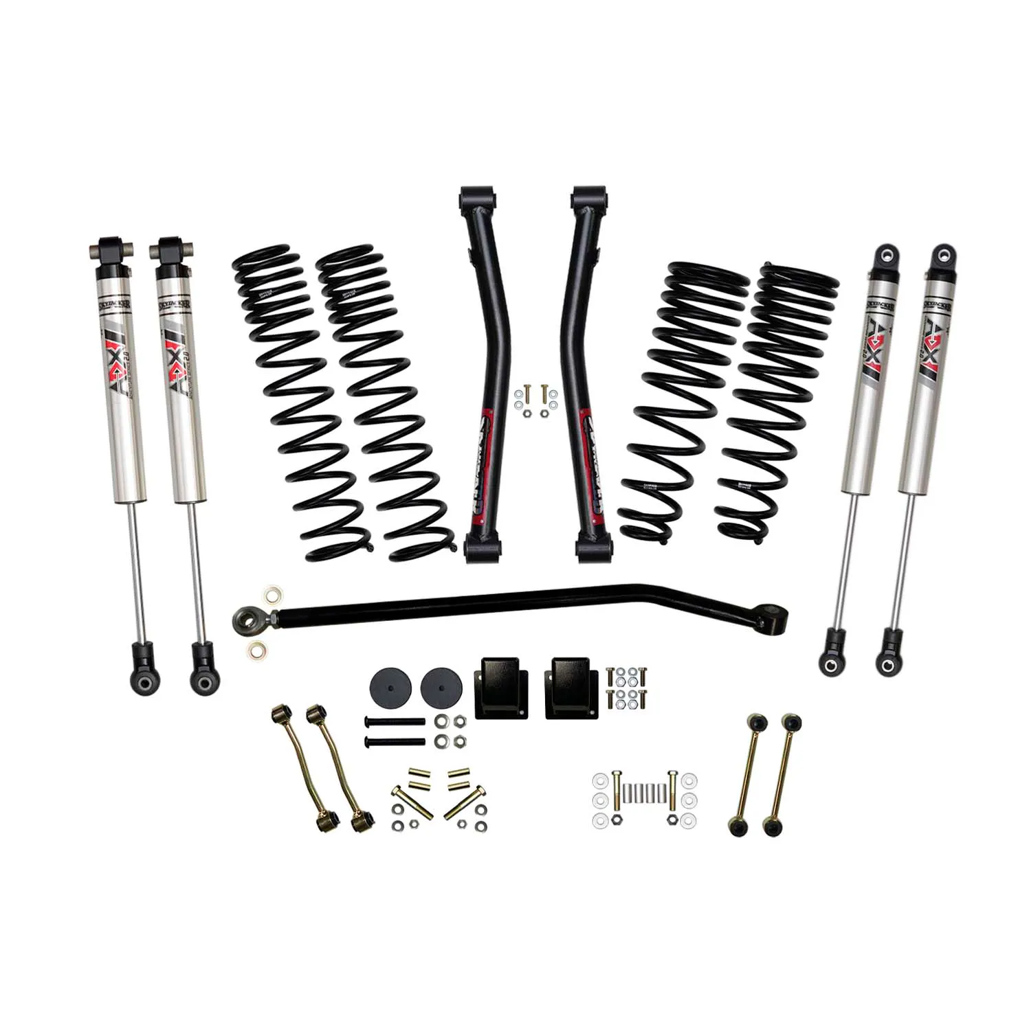 Skyjacker 3.5 in. Suspension Lift Kit With ADX M2.0 Aluminum Monotube Shocks.