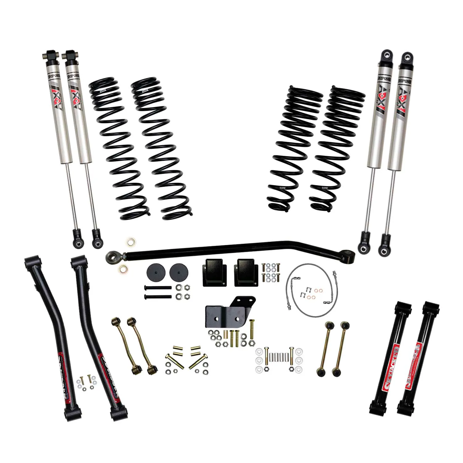 Skyjacker 4.5 in. Suspension Lift Kit With ADX M2.0 Aluminum Monotube Shocks.