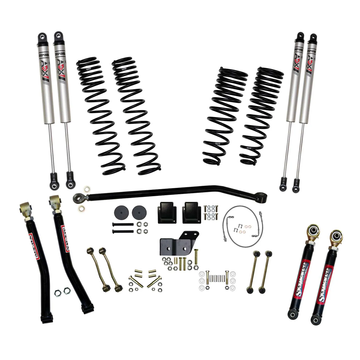 Skyjacker 6 in. Suspension Lift Kit With ADX M2.0 Aluminum Monotube Shocks.