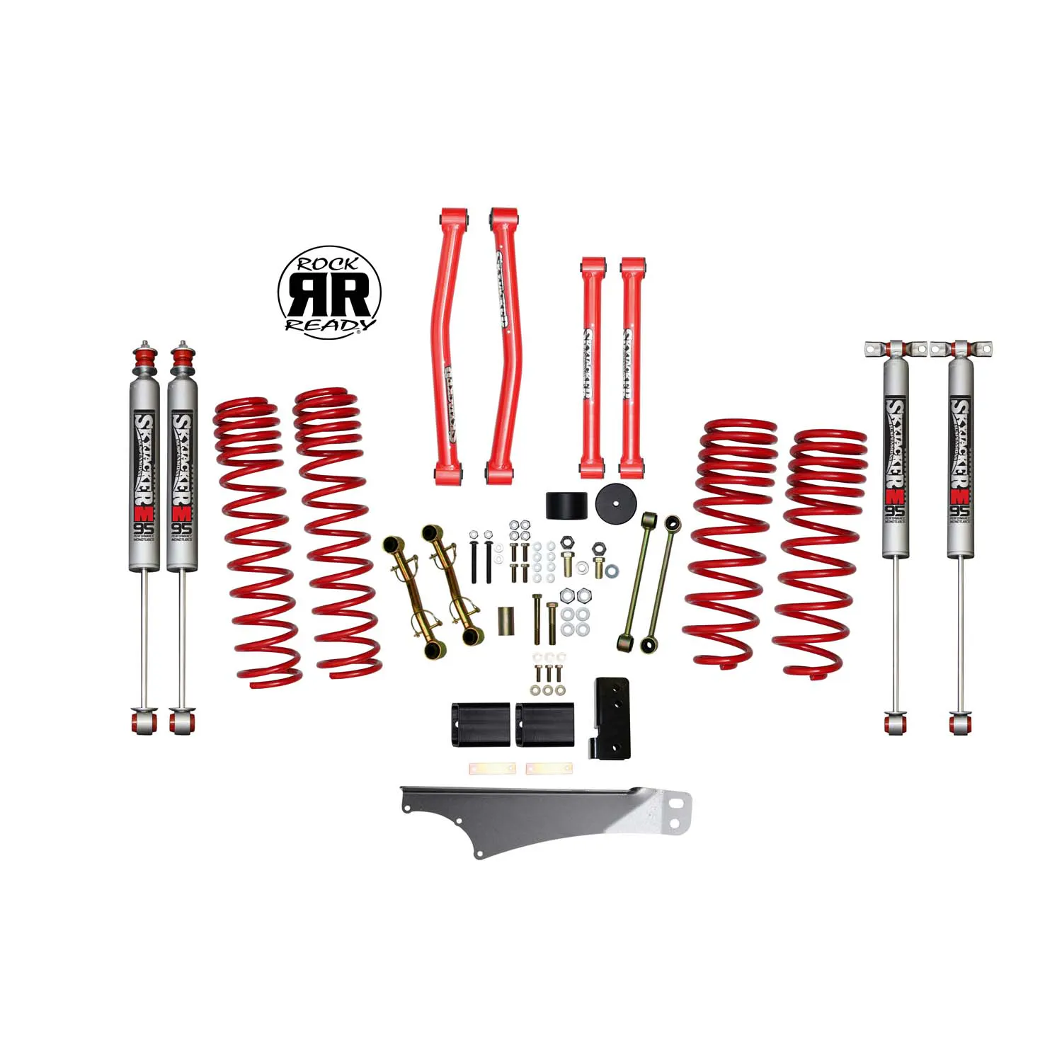 Skyjacker 2.5 In. Rock Ready® Suspension Lift Kit With ADX M2.0 Aluminum Monotube Shocks.