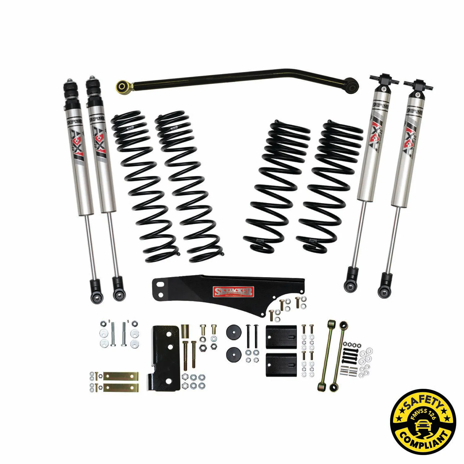 Skyjacker 3.5 in. Suspension Lift Kit With ADX M2.0 Aluminum Monotube Shocks.