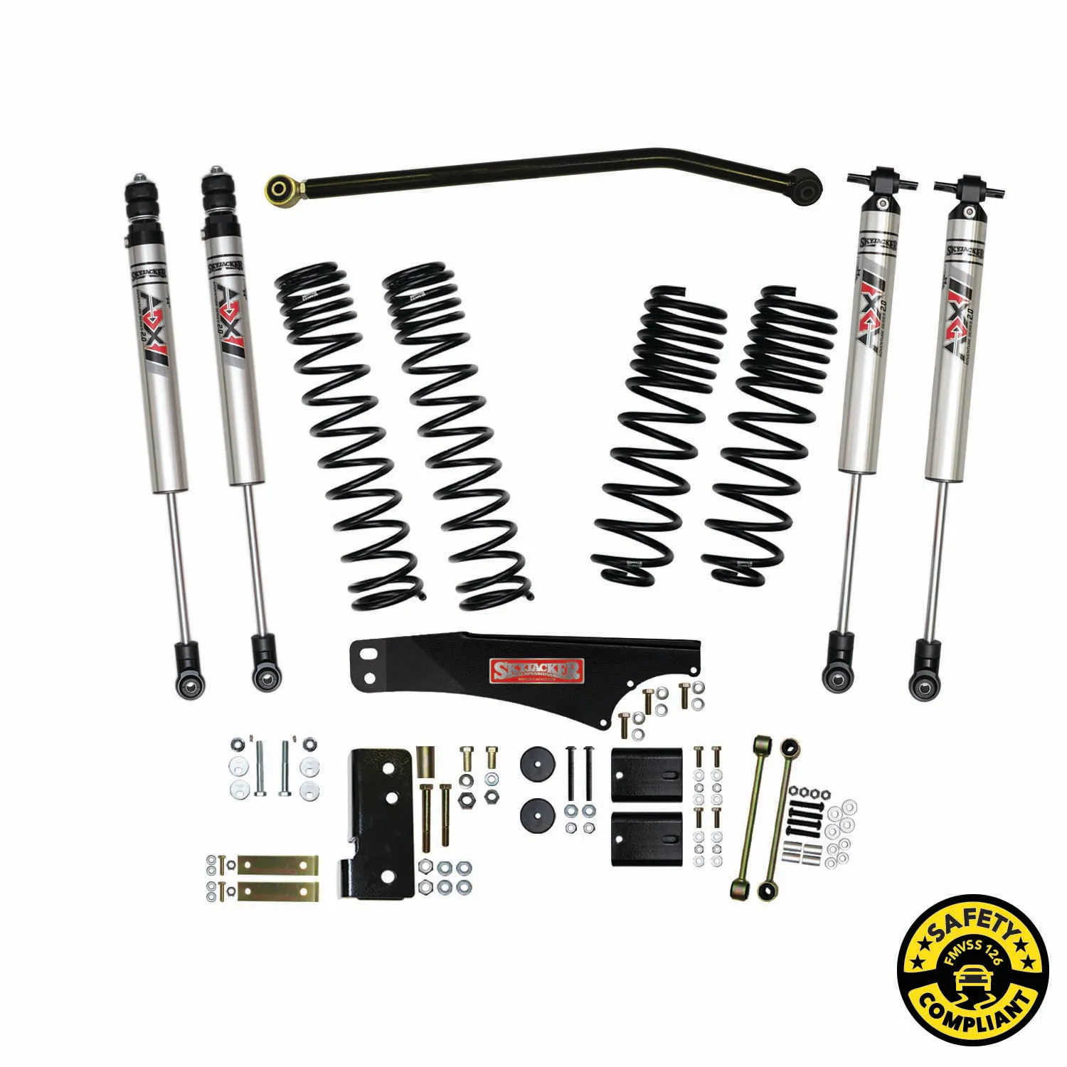 Skyjacker 4 in. Suspension Lift Kit With ADX M2.0 Aluminum Monotube Shocks.