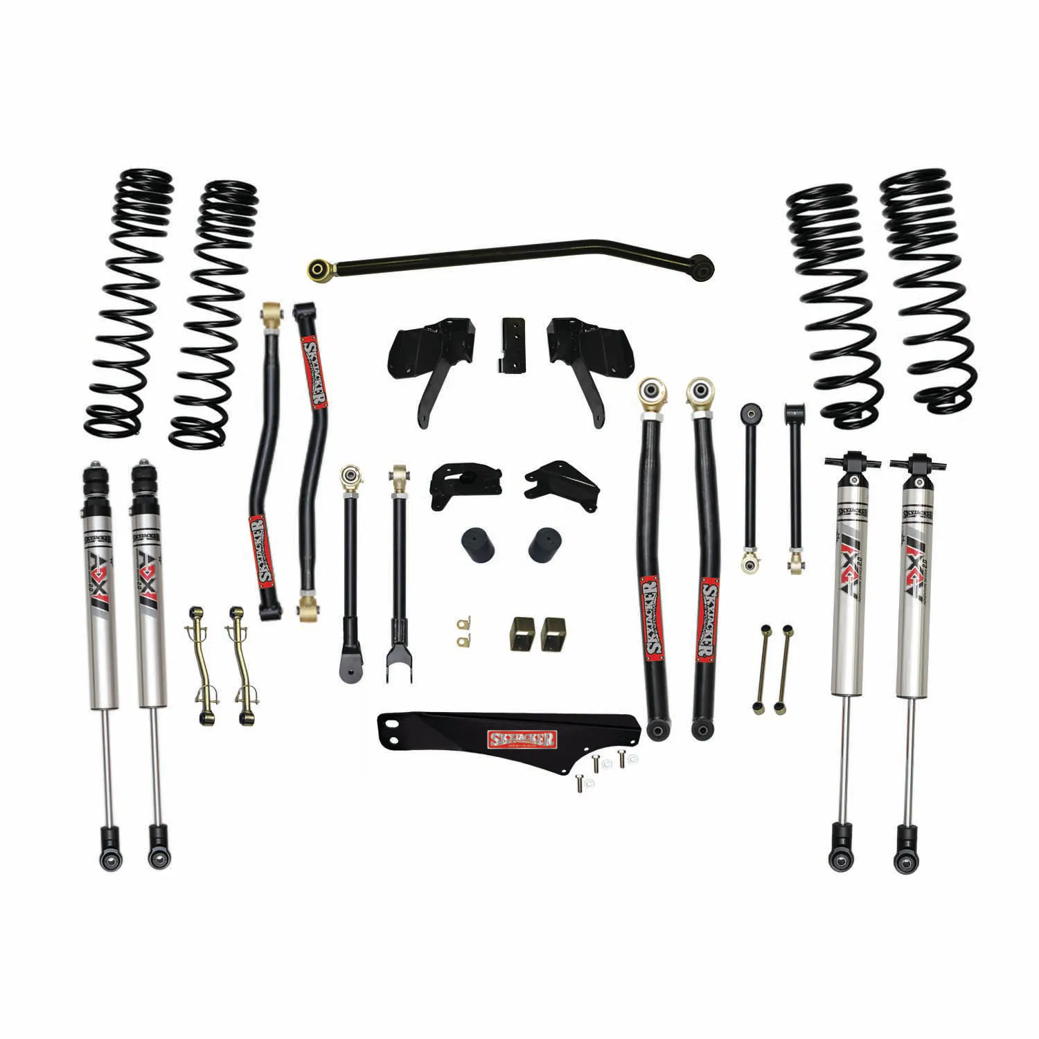Skyjacker 5 in. Long Arm Suspension Lift Kit With ADX M2.0 Aluminum Monotube Shocks.