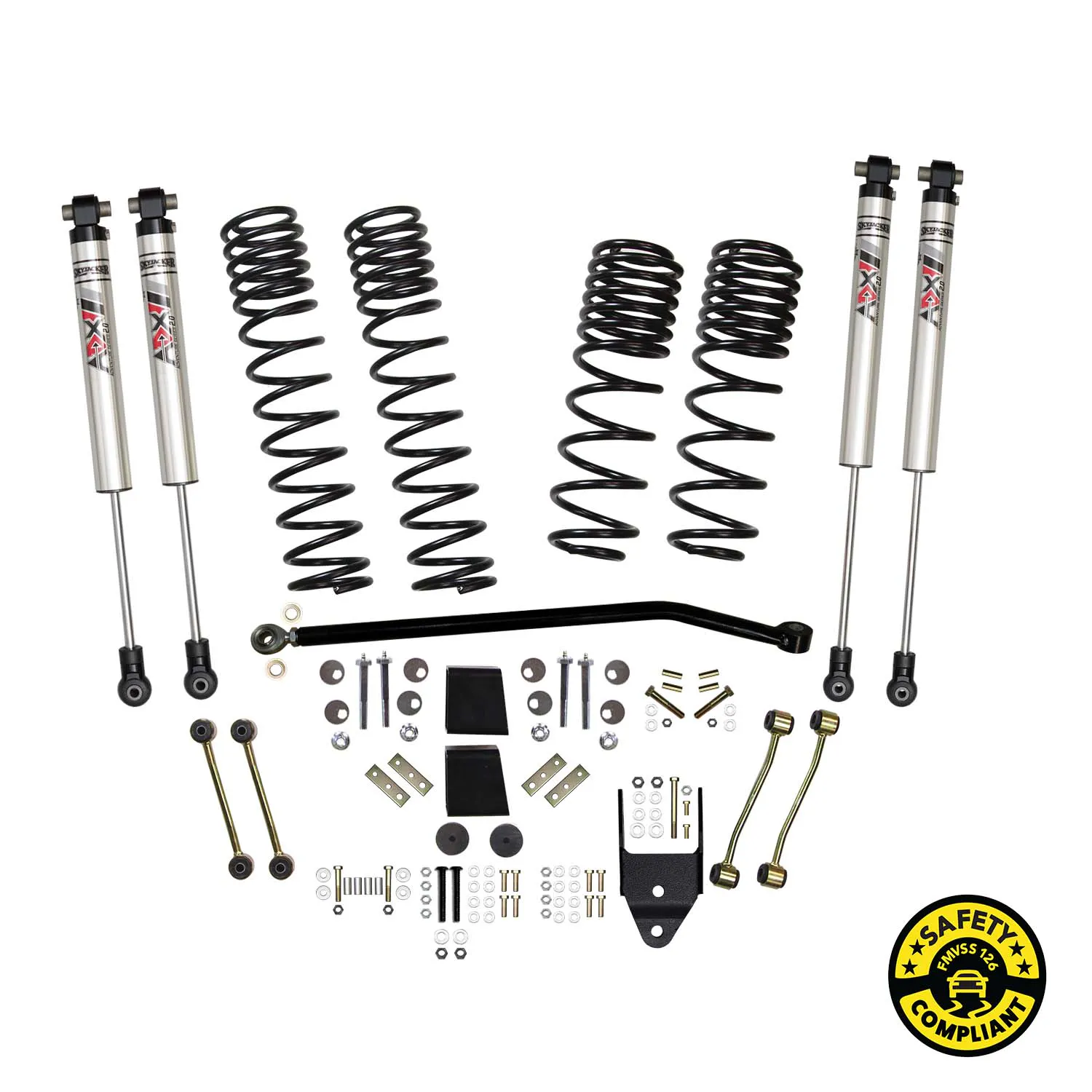 Skyjacker 3.5 in. Suspension Lift Kit With ADX M2.0 Aluminum Monotube Shocks.
