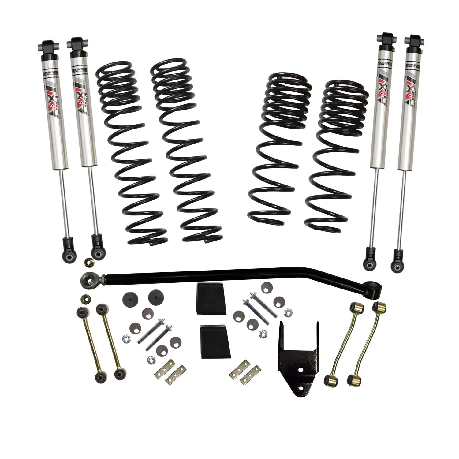 Skyjacker 3.75 in. Suspension Lift Kit With ADX M2.0 Aluminum Monotube Shocks.