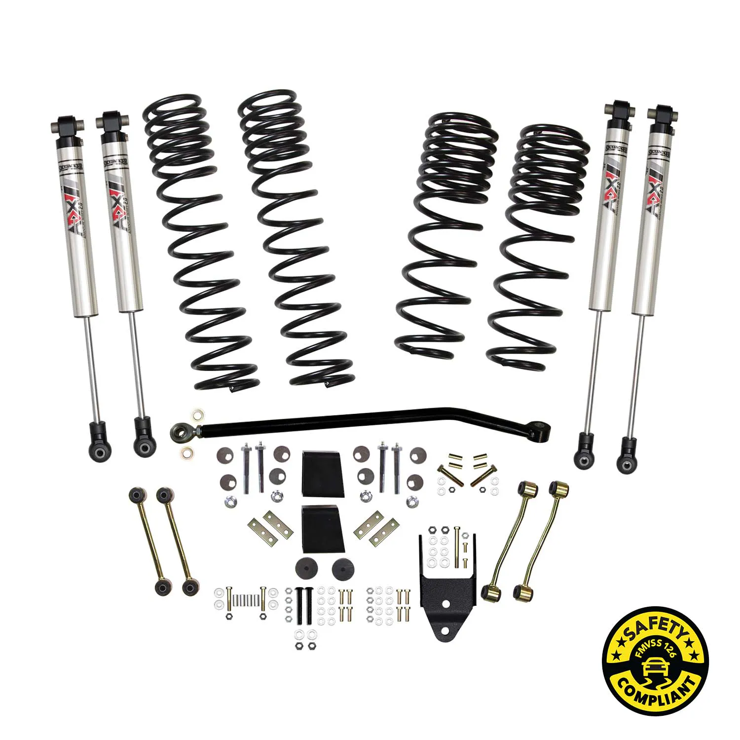 Skyjacker 4 in. Suspension Lift Kit With ADX M2.0 Aluminum Monotube Shocks.