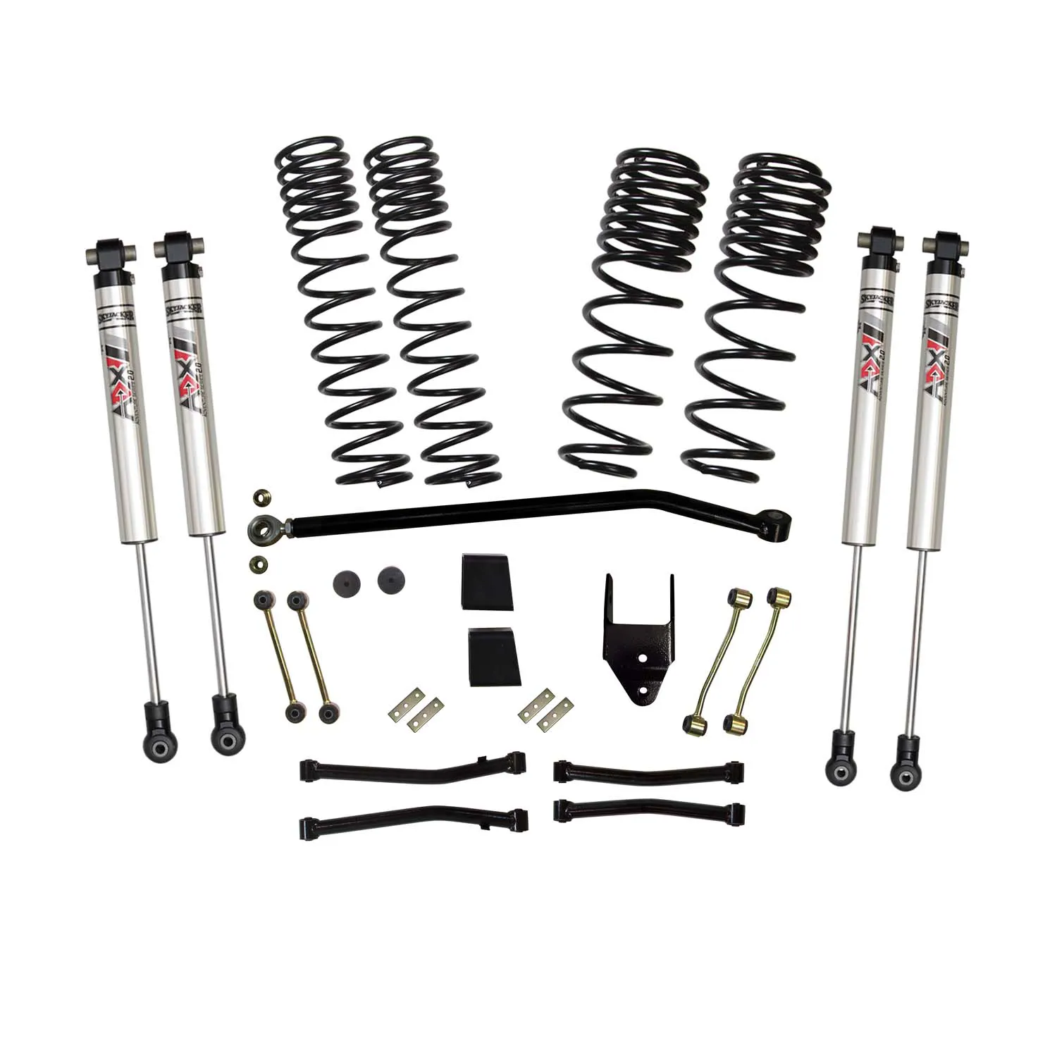 Skyjacker 4.5 in. Suspension Lift Kit With ADX M2.0 Aluminum Monotube Shocks.