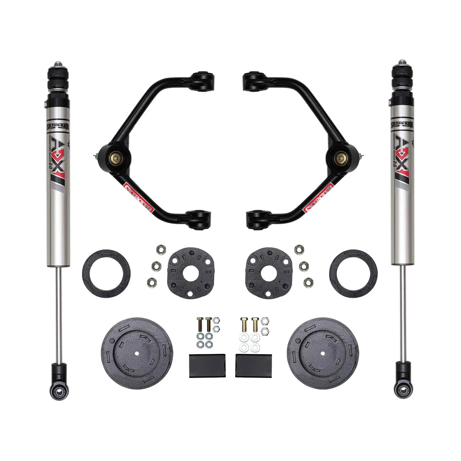 Skyjacker 3 in. Suspension Lift Kit With ADX M2.0 Aluminum Monotube Shocks.
