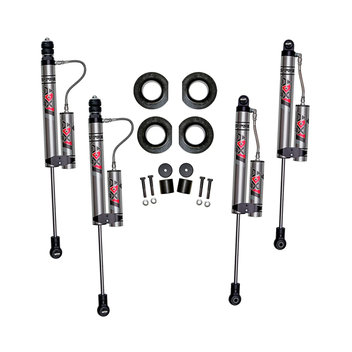 Skyjacker 2 in. Suspension Lift Kit With ADX 2.0 Remote Reservoir Monotube Shocks.