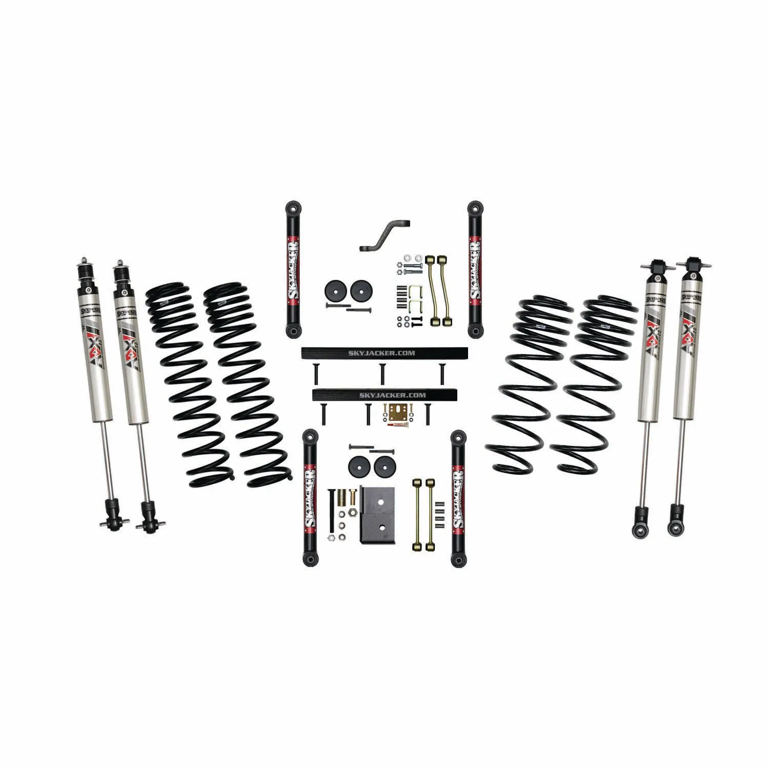 Skyjacker 4 in. Suspension Lift Kit With ADX M2.0 Aluminum Monotube Shocks.
