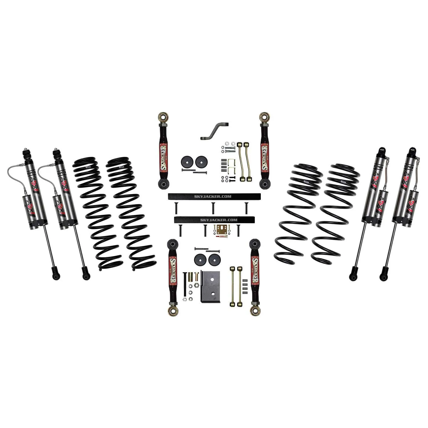 Skyjacker 4 in. Suspension Lift System With ADX 2.0 Remote Reservoir Shocks.
