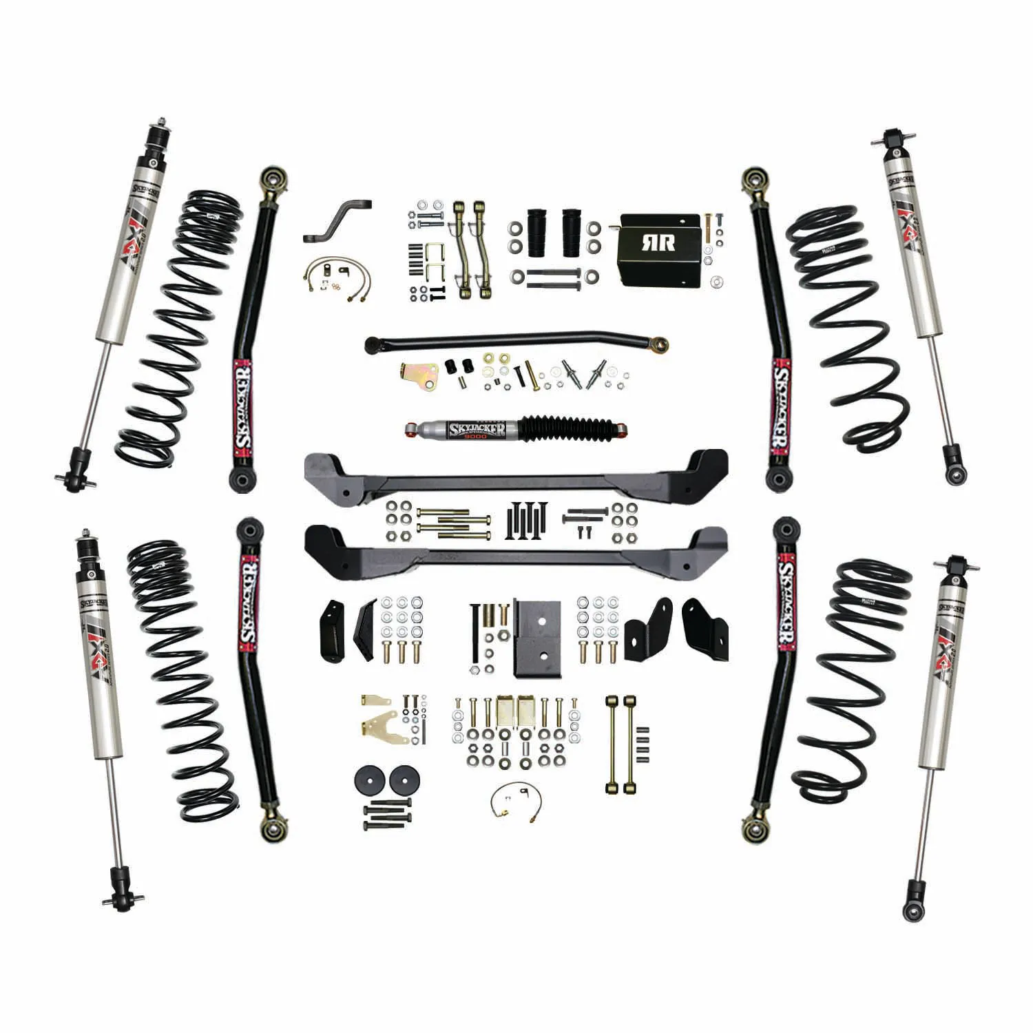 Skyjacker 4 in. Suspension Lift Kit With ADX M2.0 Aluminum Monotube Shocks.
