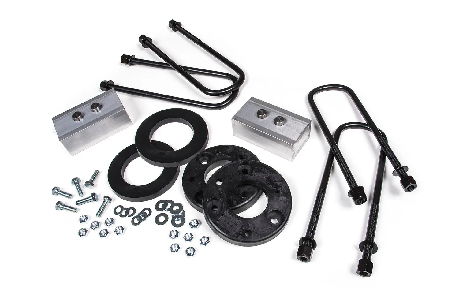 Zone Offroad Products 2" Suspension Lift Kit, 2" Rear Lift, Block - 2" Strut Spacer Front, No Shocks