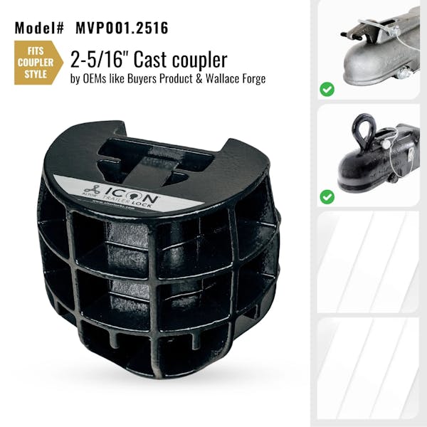 Altor Locks MVP001.2516 ICON Trailer Coupler Lock 2-5/16 cast coupler OEMs-Buyers Products/WallaceForge