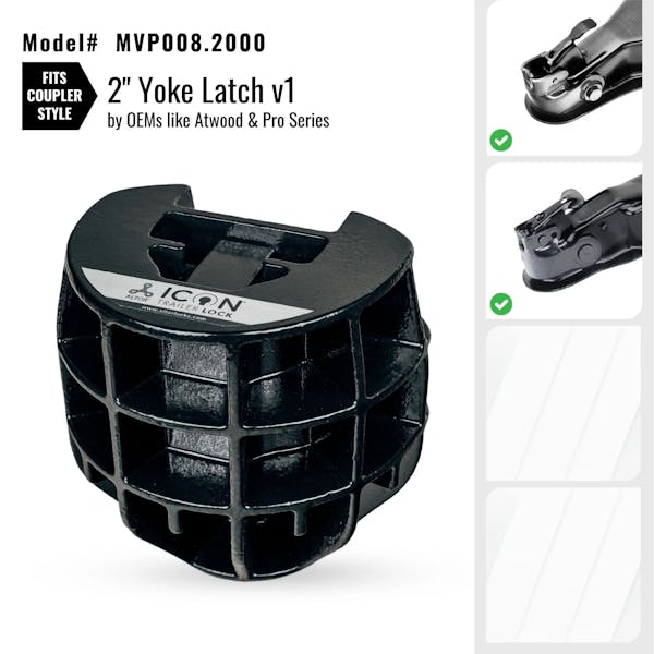 Altor Locks MVP008.2000 ICON Trailer Coupler Lock 2 yoke latch coupler style by OEMs- Atwood/Pro Series