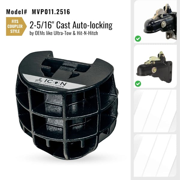 Altor Locks MVP011.2516 ICON Trailer Coupler Lock 2-5/16 ultra-tow cast coupler style OEMs- Hit-N-Hitch