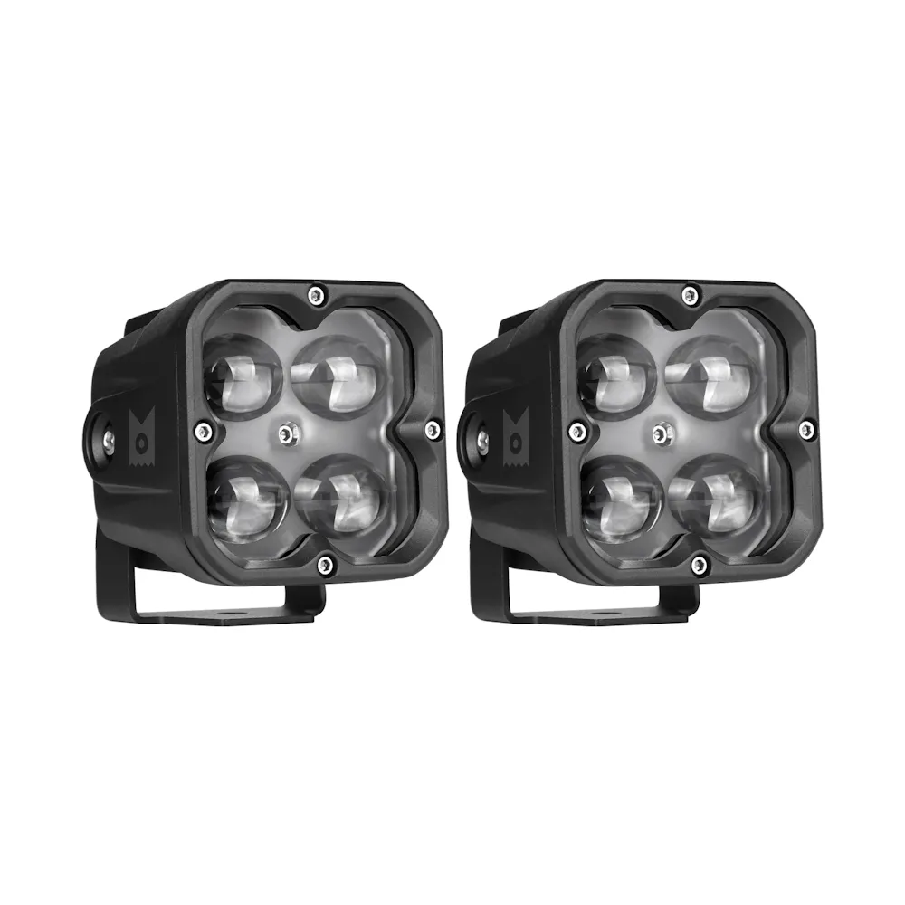 ARC Lighting 41012 3" Cube LED Pod Lights, Fog Light, Pedestal Mount (2 EA)