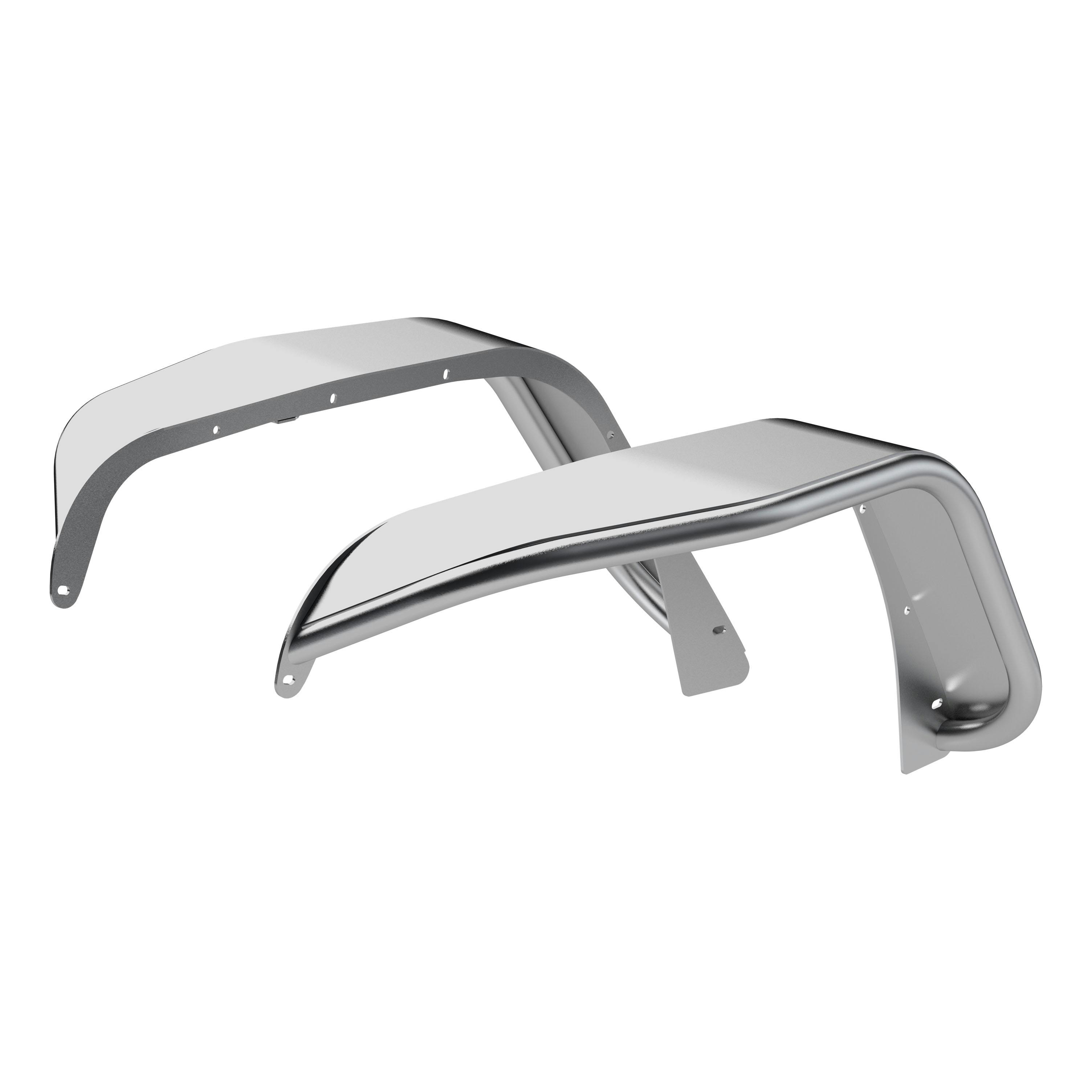 ARIES 1500202 Jeep Wrangler JK Raw Aluminum Front Fender Flares