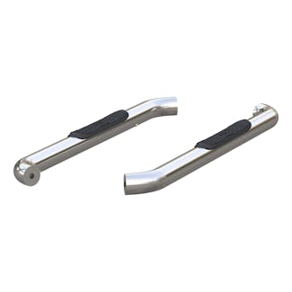 ARIES 203045-2 3" Round Polished Stainless Side Bars, Select Ford F-150, F-250, F-350
