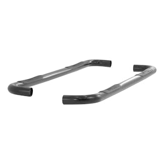 ARIES 214013 3" Round Black Stainless Side Bars, Select Silverado, Sierra 1500, 2500, 3500 HD