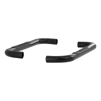 ARIES 204017 3" Round Black Steel Side Bars, Select Silverado, Sierra 1500, 2500, 3500 HD