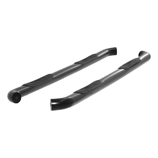 ARIES 204045 3" Round Black Steel Side Bars, Select Silverado, Sierra 1500, 2500, 3500 HD