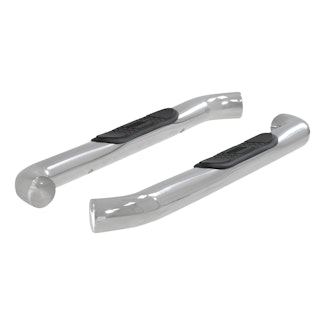 ARIES 204048-2 3" Round Polished Stainless Side Bars, Select Silverado, Sierra 1500, 2500, 3500