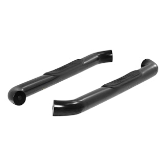 ARIES 204048 3" Round Black Steel Side Bars, Select Silverado, Sierra 1500, 2500, 3500