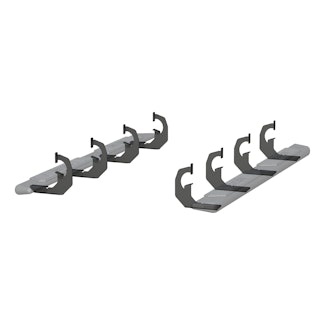 ARIES 4445049 6" x 91" Black Aluminum Oval Side Bars, Select Chevrolet Silverado, GMC Sierra
