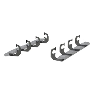 ARIES 4445049 6" x 91" Black Aluminum Oval Side Bars, Select Chevrolet Silverado, GMC Sierra