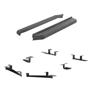 ARIES 2061014 AeroTread 5" x 70" Black Stainless Running Boards, Select Toyota Highlander