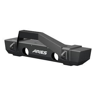 ARIES 2186000 TrailCrusher Jeep Wrangler JK Steel Front Bumper with Brush Guard, 12.5K