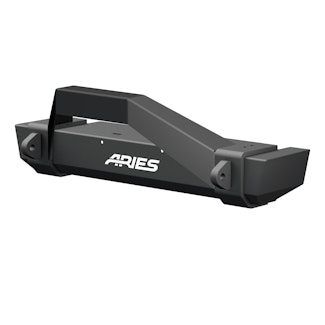 ARIES 2186001 TrailCrusher Jeep Wrangler TJ Steel Front Bumper with Brush Guard, 9.5K