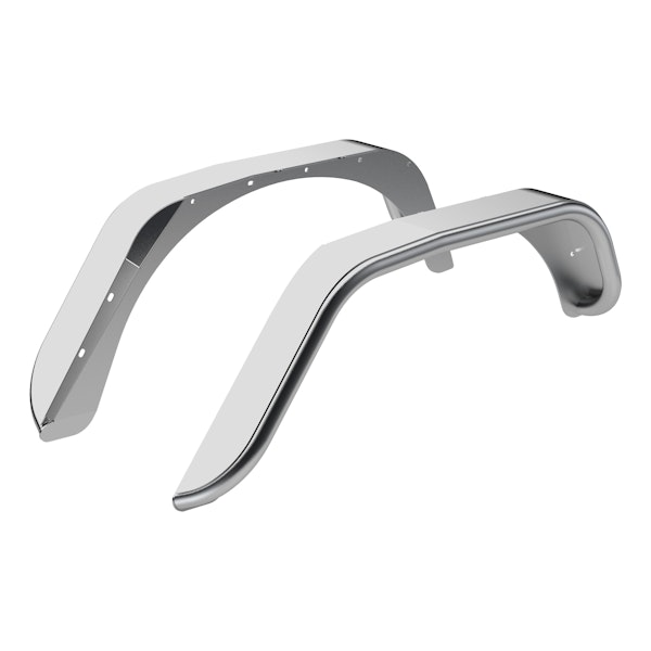 ARIES 2500202 Jeep Wrangler JK Raw Aluminum Rear Fender Flares
