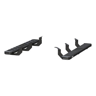 ARIES 2554038 NovaTrac 6" x 53" Black Steel Running Boards, Select Toyota Tundra