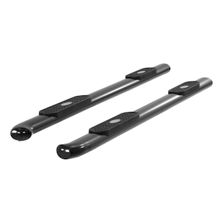 ARIES S223044 4" Black Steel Oval Side Bars, Select Ford F-150, F-250, F-350, F-450, F-550