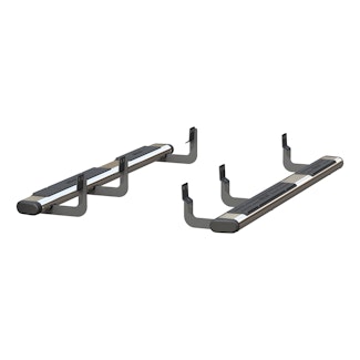 ARIES 4444041 6" x 85" Polished Stainless Oval Side Bars, Select Nissan Titan, XD, Armada
