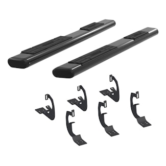 ARIES 4445031 6" x 85" Black Aluminum Oval Side Bars, Select Toyota Tundra