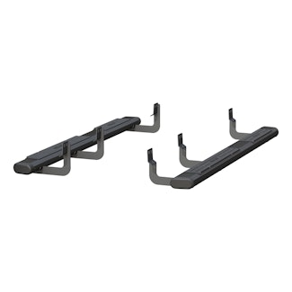 ARIES 4445034 6" x 75" Black Aluminum Oval Side Bars, Select Nissan Titan